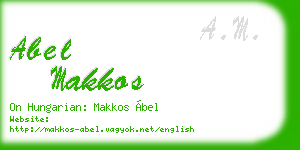 abel makkos business card